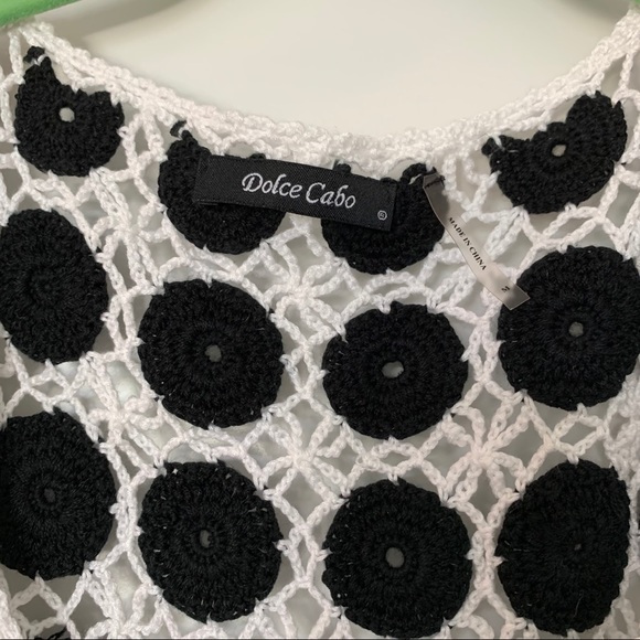 Knitted Tunic Dress Black and White - Picture 5 of 6